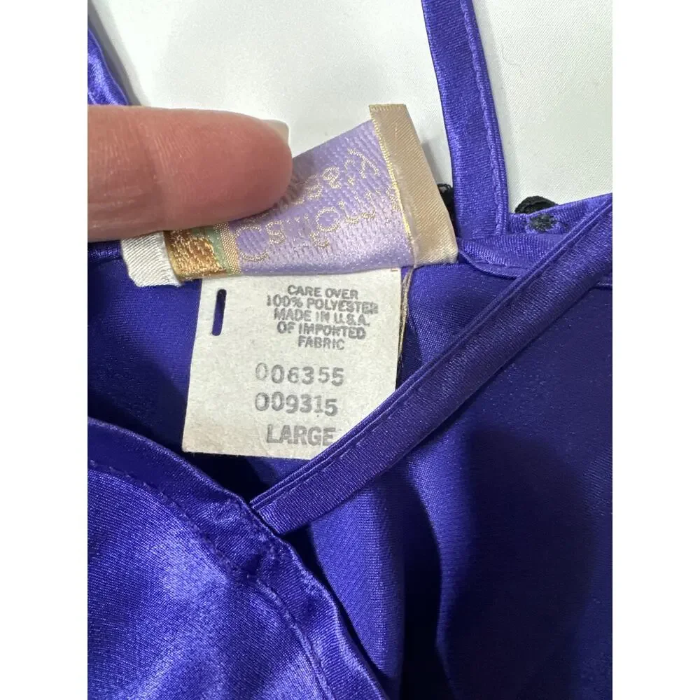 Vintage 90's Lingerie California Dynasty purple Chemise nightgown USA Medium